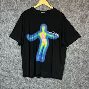 Aelfric Eden Distorted Portrait Graphic Oversized Tee Mens Size M